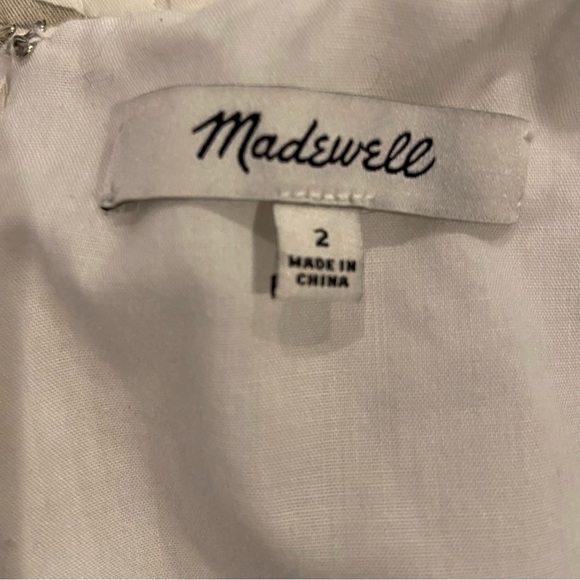 MADEWELL White Eyelet Lattice Dress Size 2 - Picture 7 of 9